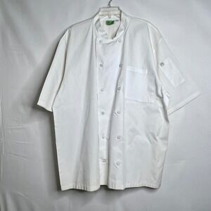 Chef Works‎ White Short Sleeve Chef Coat Mens XL Kitchen Uniform Professional